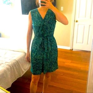 Multicolored Green Aqua Dress